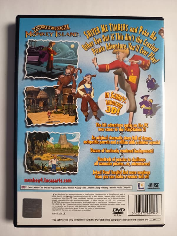 Escape from Monkey Island PlayStation 2 (PS2) – boxed, English version, complete set