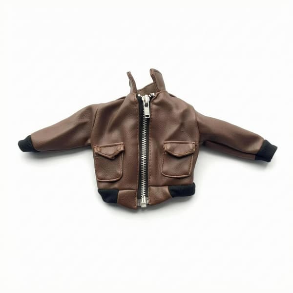 1/6 scale flight jacket. Ribbed sleeve cuffs. Collector’s edition accessories set