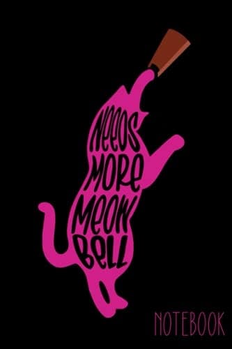 Meowbell: 120 lined blank pages – journal – blank notebook
