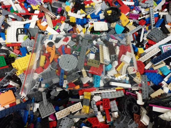 Original Lego bricks, assorted pieces, 0.5 kg
