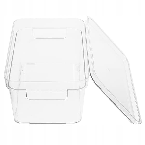 VERSATILE STORAGE BOX WITH LID, TRANSPARENT