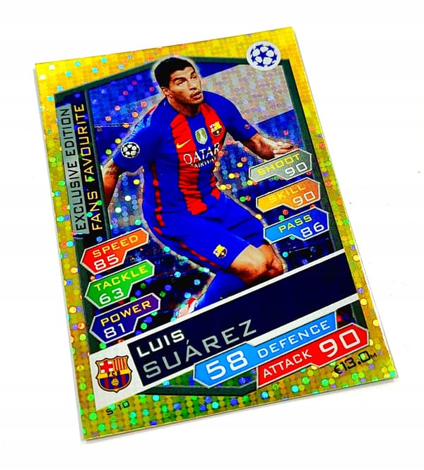 MATCH ATTAX 2016/17 CARD S 10 LUIS SUAREZ / EXCLUSIVE EDITION