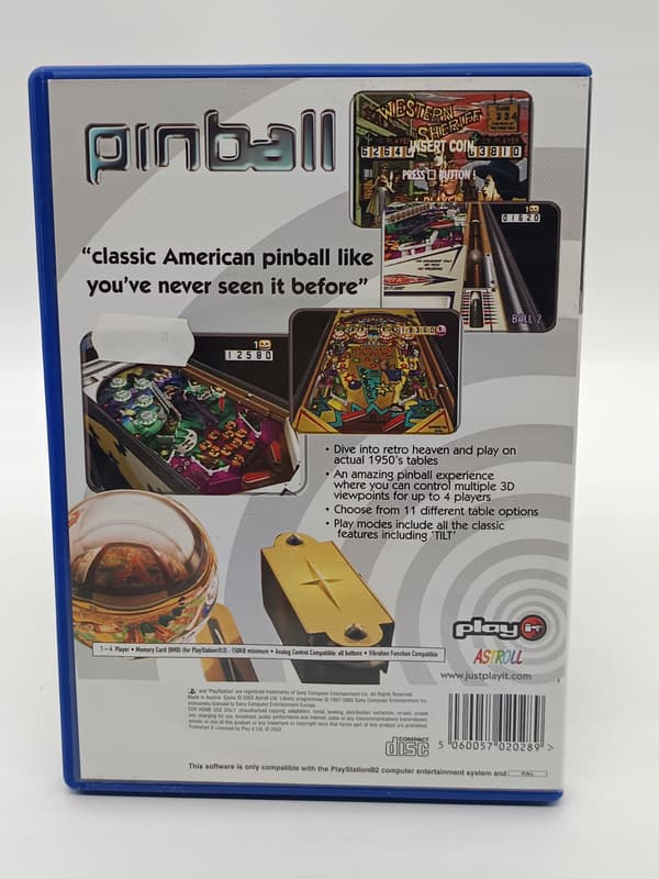 Pinball for PS2 (PlayStation 2) – boxed version