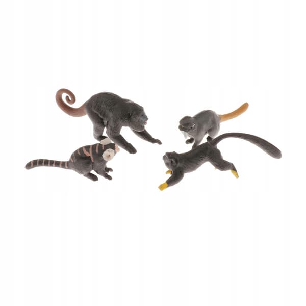 4x Monkey Animal Model Action Figure Plastic Decorative Educational Toy