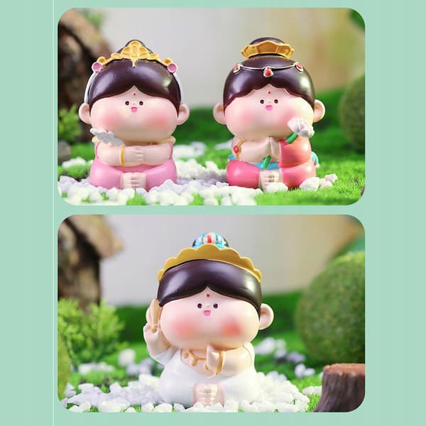 8x Adorable Cake Topper Figures – Unique Decorations: Cartoon Statues and Mini Models