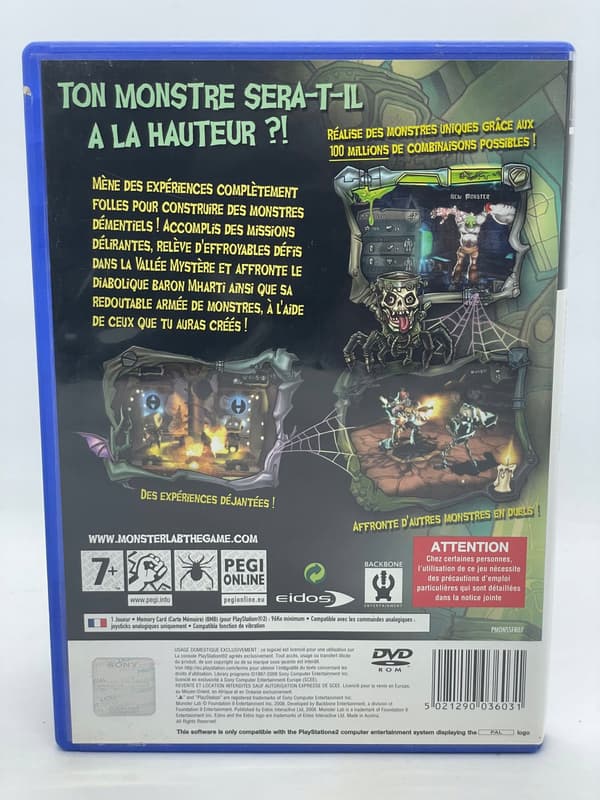 Monster Lab PS2 game