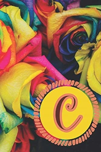 C Initial Monogram Journal Notebook for Women: Personalised, Customised Rain