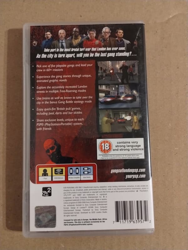 GANGS OF LONDON PSP
