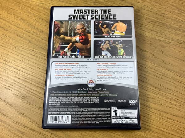 FIGHT NIGHT 3 Complete Set – IDEAŁ Disc – NTSC PS2