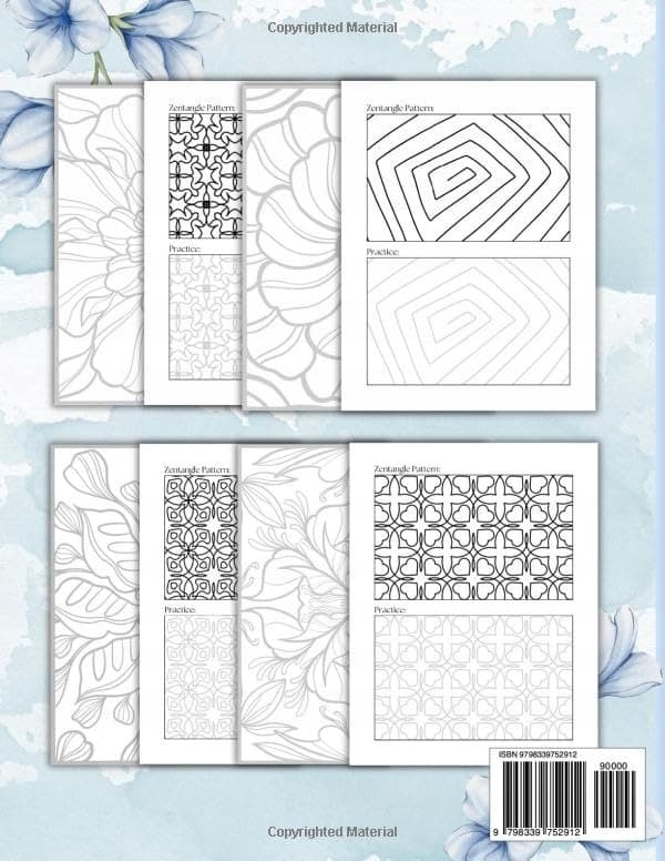 Publishing, Ravisio Zentangle Patterns for Practice, Mindful Drawing and Tr