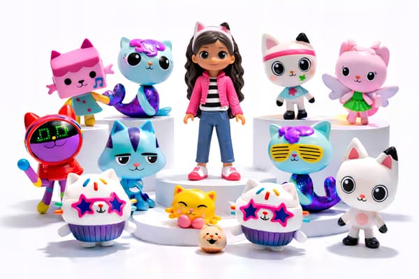 13 cat figurines
