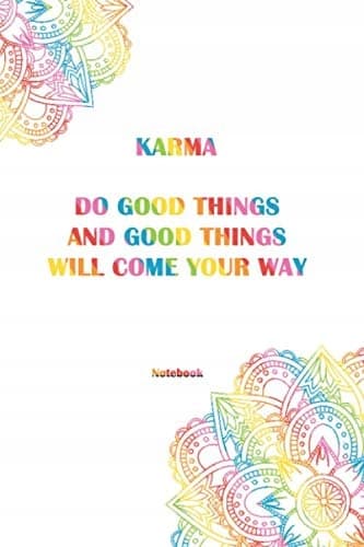 'Eat well and good things will come your way' notebook, rainbow m