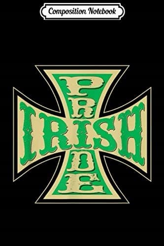 Composition Notebook: Irish Pride Biker-style Irish Pride Cross Journal/Notebook
