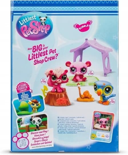 Littlest PetShop 3 pets + accessories BF00574
