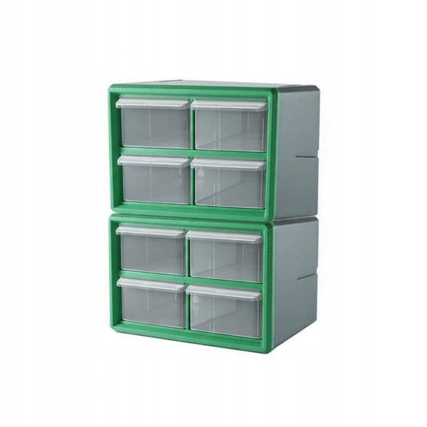 Organiser, Cabinet, Clean Drawers, Drawer, Cabinet, Stackable, Screw 8, Green Mesh