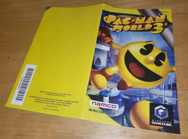 PAC-MAN WORLD 3 – GAMECUBE GC (no game) – MANUAL ONLY!