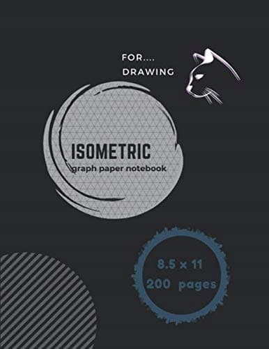 isometric graph paper notebook for drawing: this layout with large 8