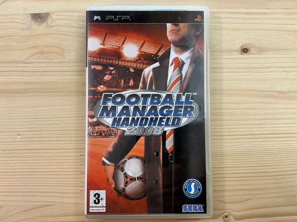 FOOTBALL MANAGER HANDHELD 2008 – perfect disc – complete PSP set