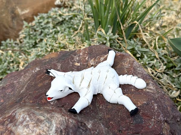Cute 3D segmented lamb – a charming, flexible figurine, a toy