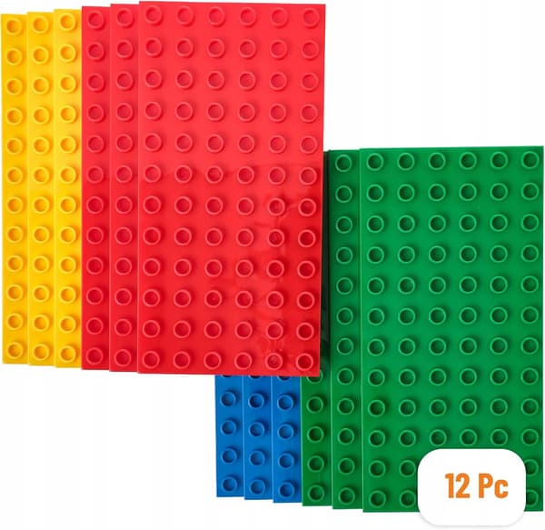 Large base plates for building blocks, 12 pieces. Strictly Briks Premium