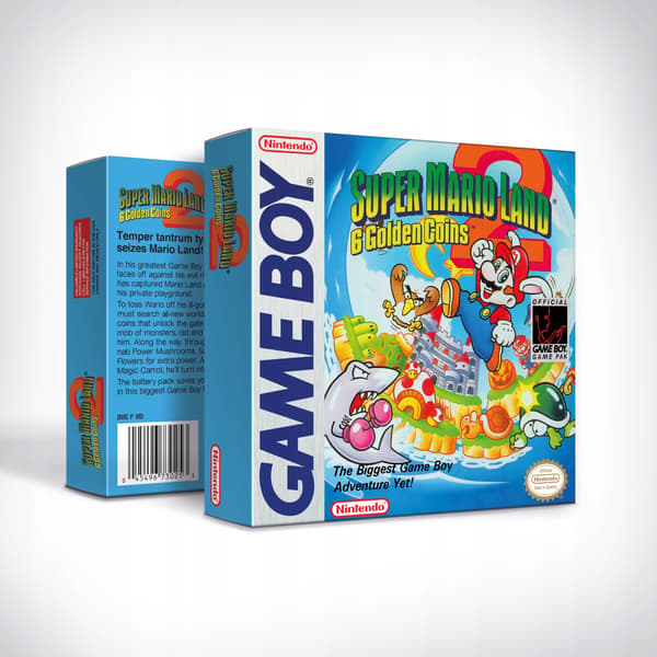 Super Mario Land 2 Game Boy Box + Insert