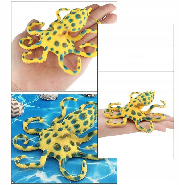 YELLOW PLASTIC OCTOPUS FOR INTERIOR DECORATION