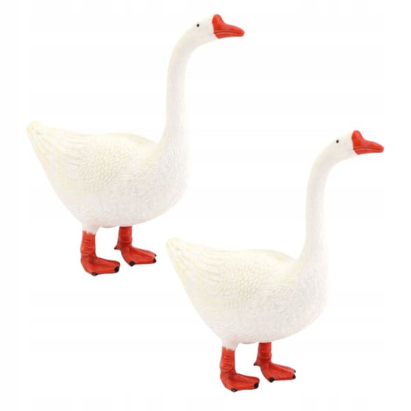 2 COLLECTOR’S ITEMS: MINI PLASTIC DECORATIVE GEESE