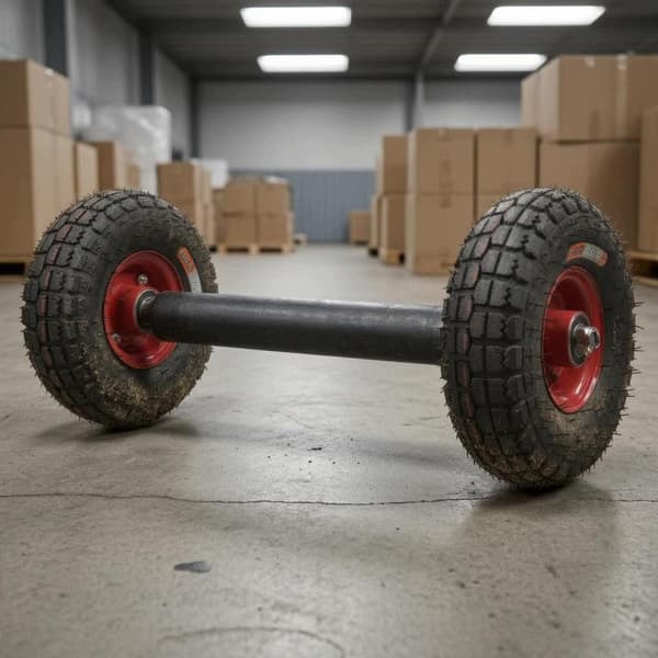 Rubber trolley on wheels
