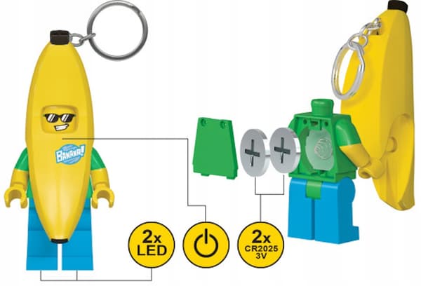 LEGO LED FLASHLIGHT KEYRING – BANANA KEYRING + GIFT BAG