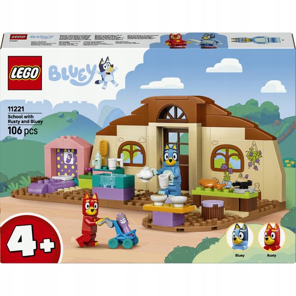 LEGO Bluey 11221 School with Ryżyk and Blue
