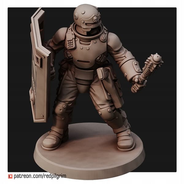 Kravallpolisstyrka – Red Pilgrim Miniatures 28 mm
