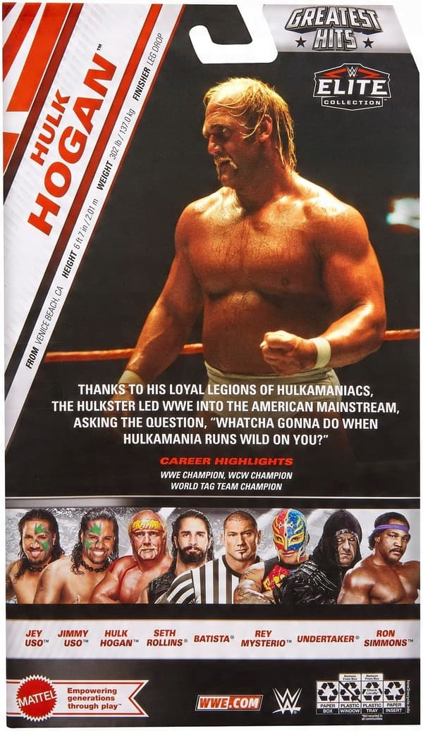 MATTEL WWE Elite Greatest Hits Hulk Hogan Figure