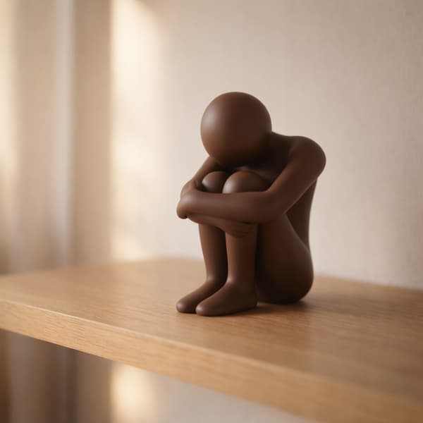 DECORATIVE FIGURINE – SEATED FIGURE, MINIMALIST STYLE, MANY COLOURS
