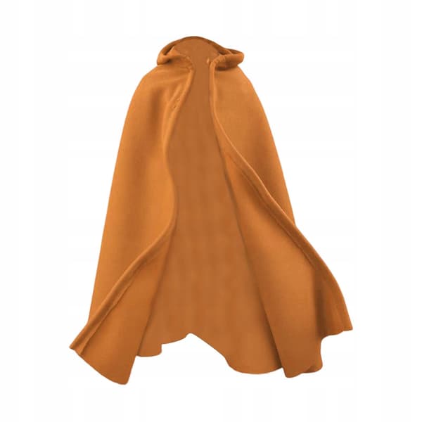 Miniature 1:6 scale hooded top – Cloak Long Cape Casual Solid Colour Coffee