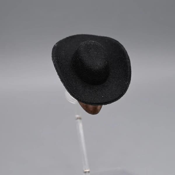 1/6 Mini Cowboy Hat – Small Cap – Model – Decorative Action Figure – Black