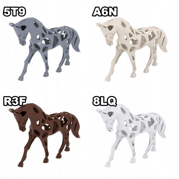 OPENWORK HORSE FIGURINE – STANDING HOME DECORATION – MANY COLOURS