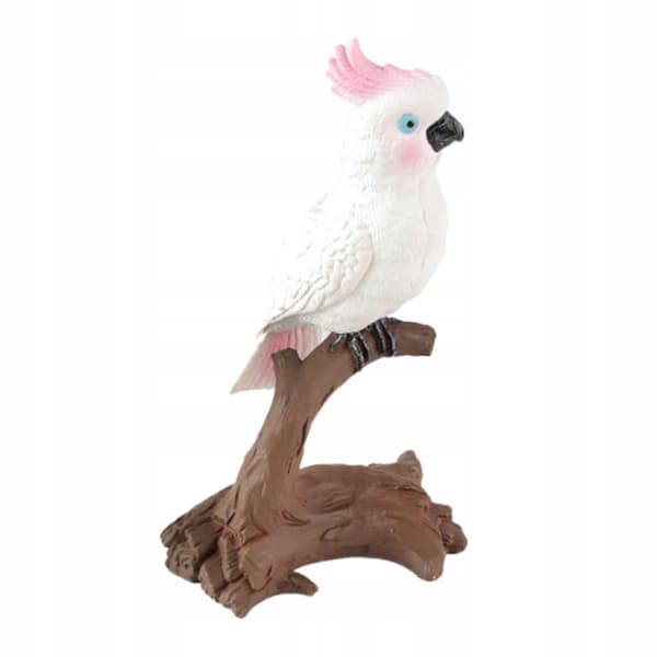 Parrot figurines Portable simulation Small educational toy Pink-headed bird