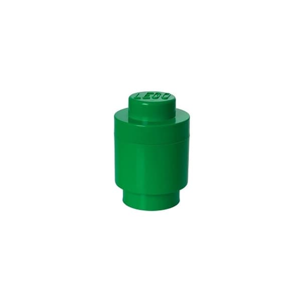 Round LEGO Brick 1 container (Green) (40 NHG