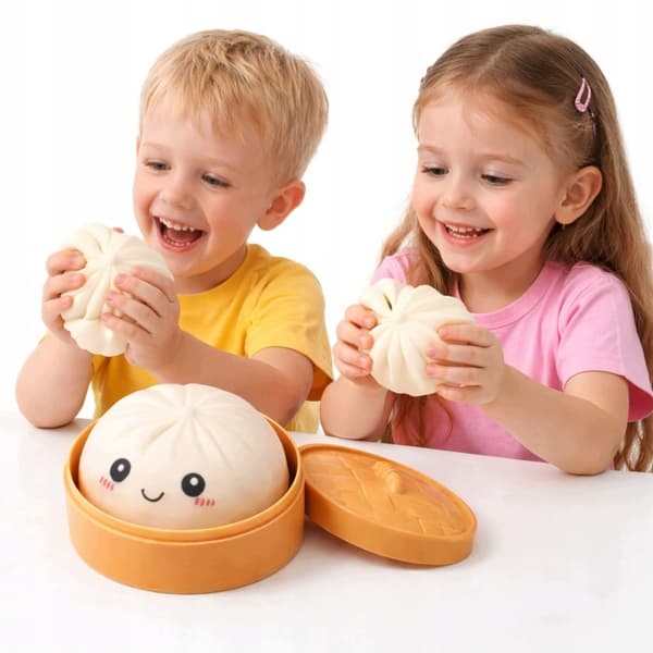 SQUISHY DUMPLING STRESS BALL – 2-piece set: DUMPLING TOY SET