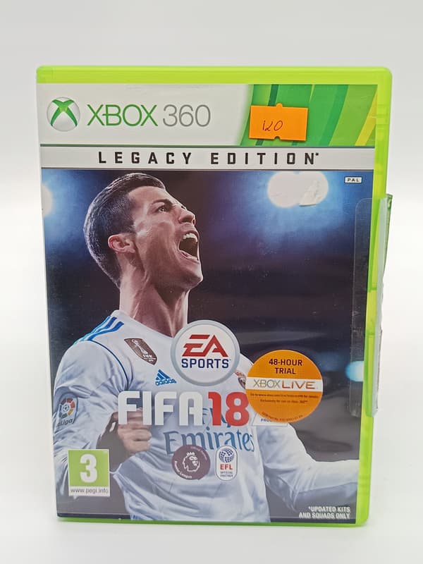 FIFA 18 Xbox 360 boxed version