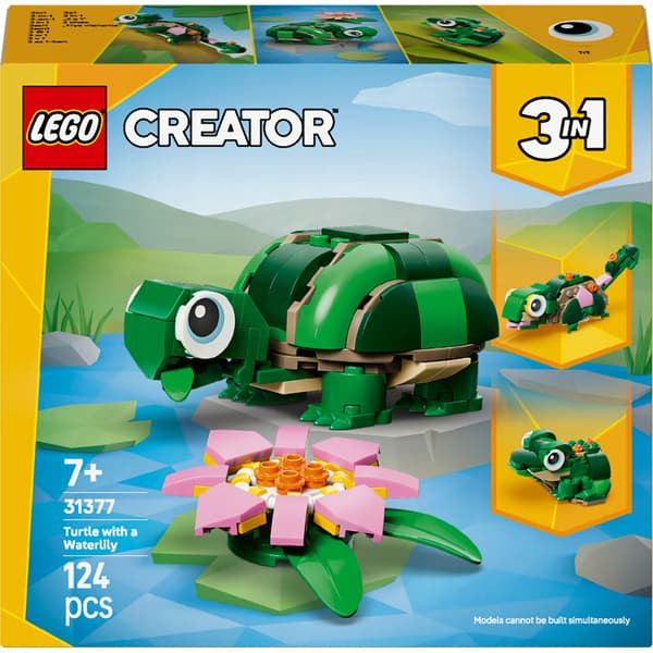 LEGO Creator 3-in-1 Turtle and Water Lily 31377 – bricks, chameleon, frog, bag