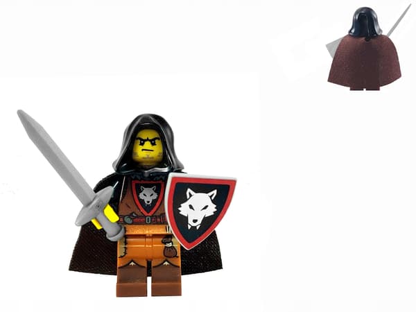 LEGO Castle – Wolfpack Commander + hood + sword + shield! (Wolfpack)
