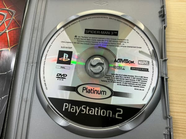 SPIDER-MAN 3 SPIDER-MAN III disc – very good+ condition, complete PS2 set