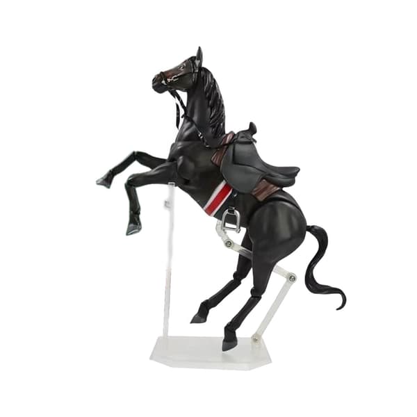 Pony Figurine – Action Figure Style, Poseable, Home Decor – Black