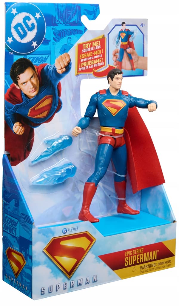 DC COMICS EPIC STRIKE SMALL ARTICULATED SUPERMAN FIGURE 15 cm