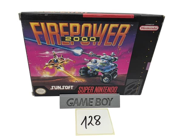 NINTENDO SNES FIREPOWER 2000 NTSC VERSION ORIGINAL CARDBOARD BOX