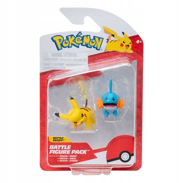 POKÉMON BATTLE FIGURES 2-PACK: PIKACHU + MUDKIP