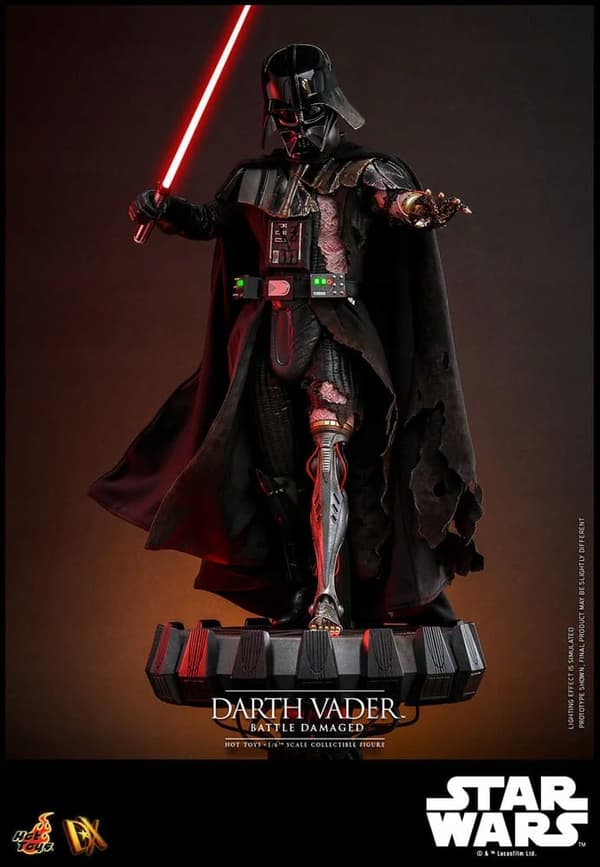 Darth Vader Battle-Damaged Star Wars 1/6 Scale Figure, 35 cm