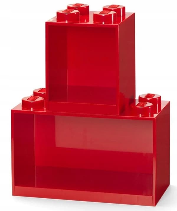 LEGO 2 x Wall-mounted Shelf Set (Small + Large) Red 41171730
