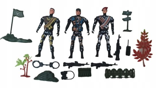 SOLDIER FIGURINES WITH RIFLES – MILITARY SET
